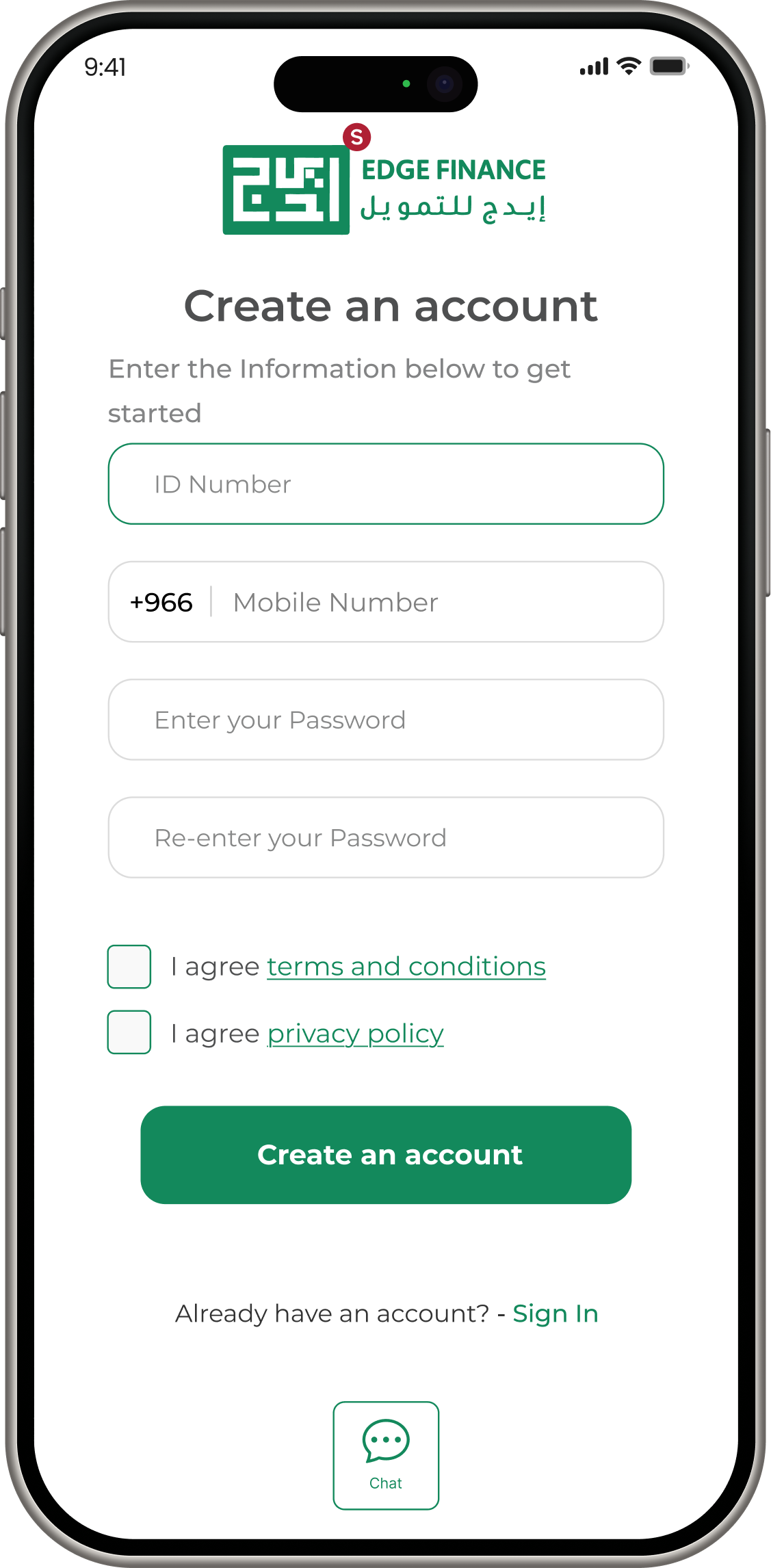 Create Account